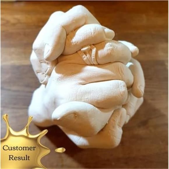 Family Hand Casting Kit for 4 - Premium DIY Hand Hold Statue Kit - Picture 5 of 6